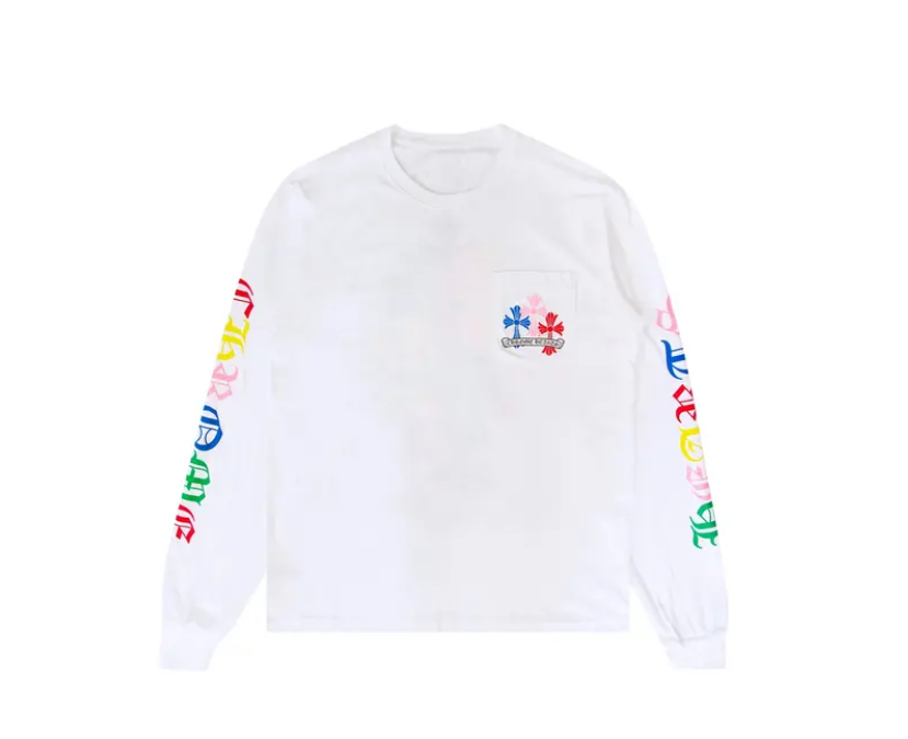 Chrome Hearts Multicolor Cross Long-Sleeve Shirt White/Black