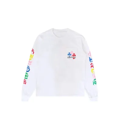 Chrome Hearts Multicolor Cross Long-Sleeve Shirt White/Black 01