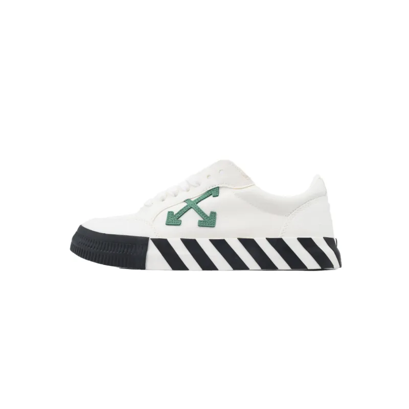 OFF-WHITE Vulc Low Canvas White Green OMIA085F22FAB0010155