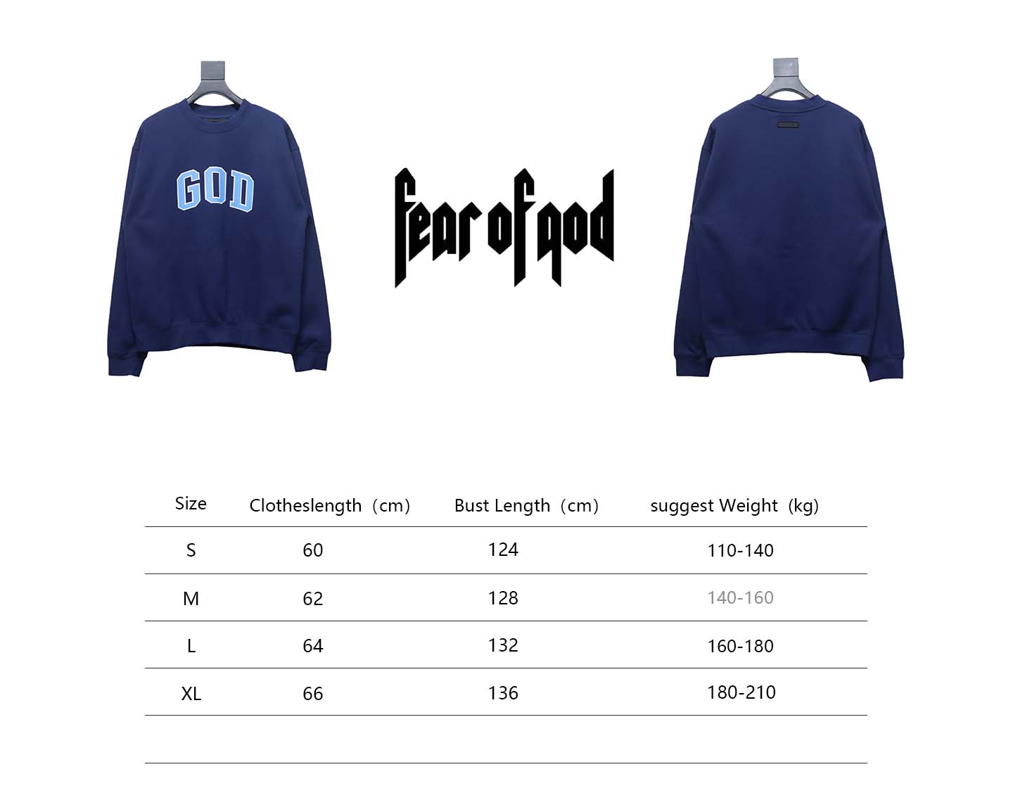 Fear of God FOG Hoodie Dark Blue