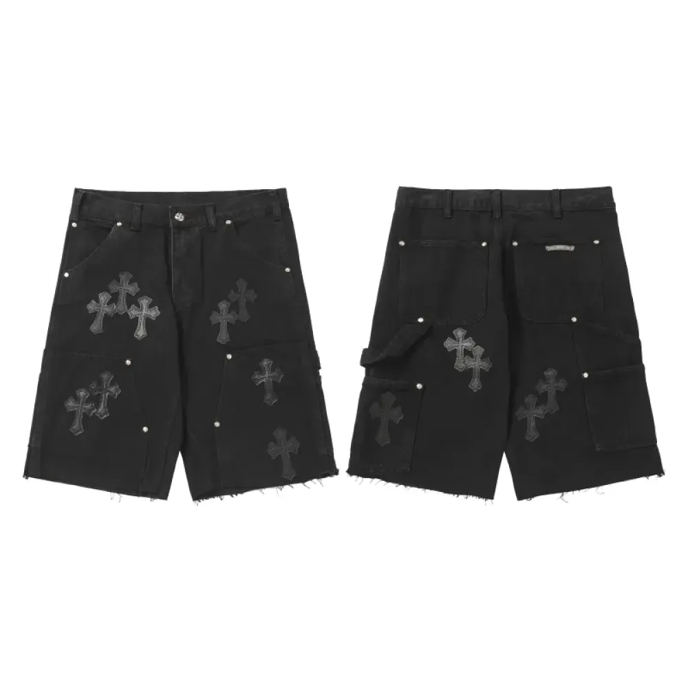 Chrome Hearts Studded Denim Shorts
