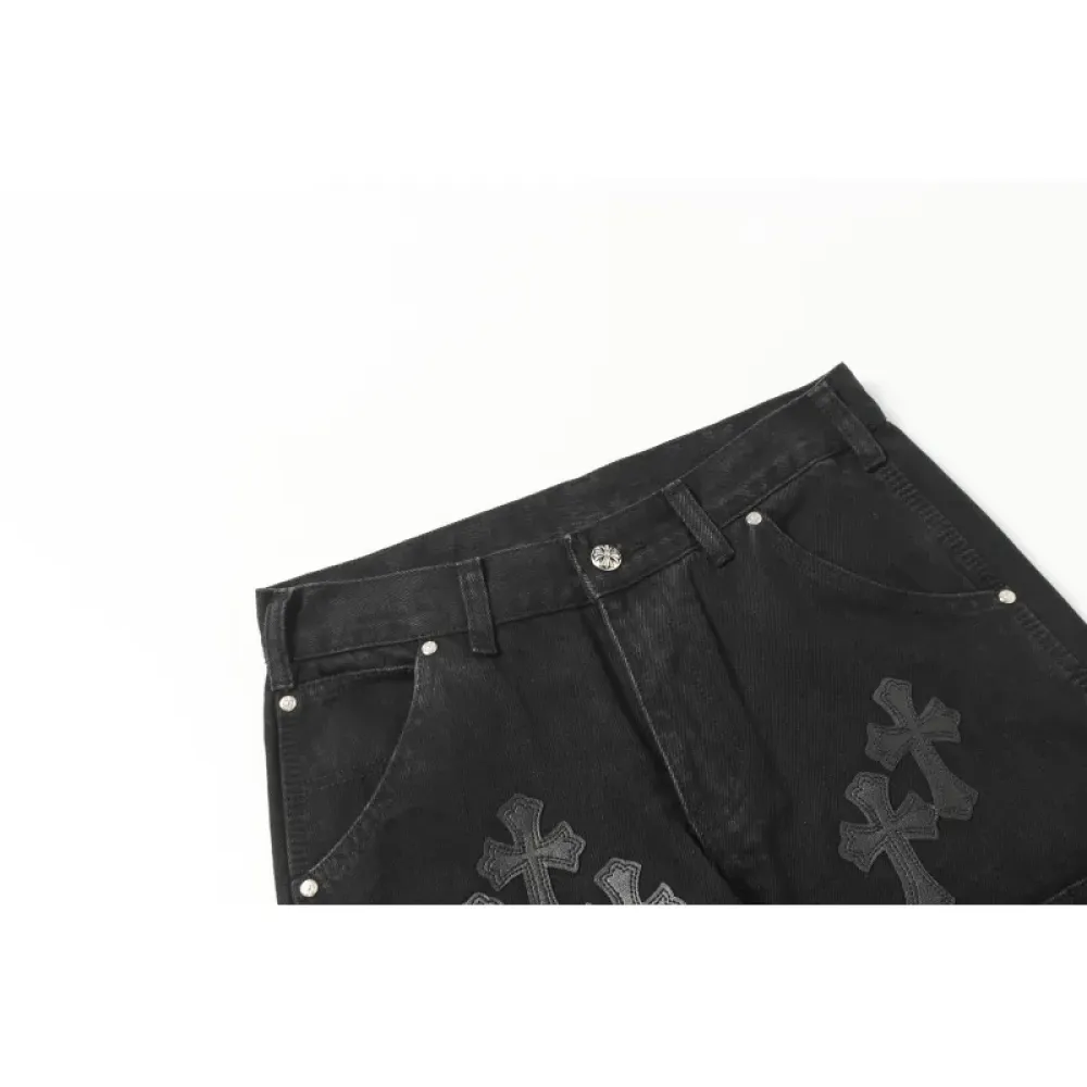 Chrome Hearts Studded Denim Shorts