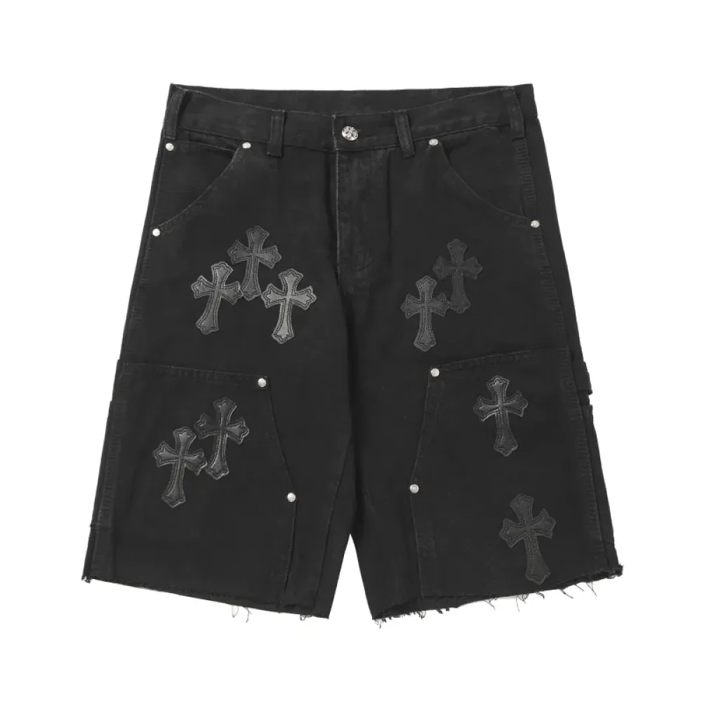 Chrome Hearts Studded Denim Shorts