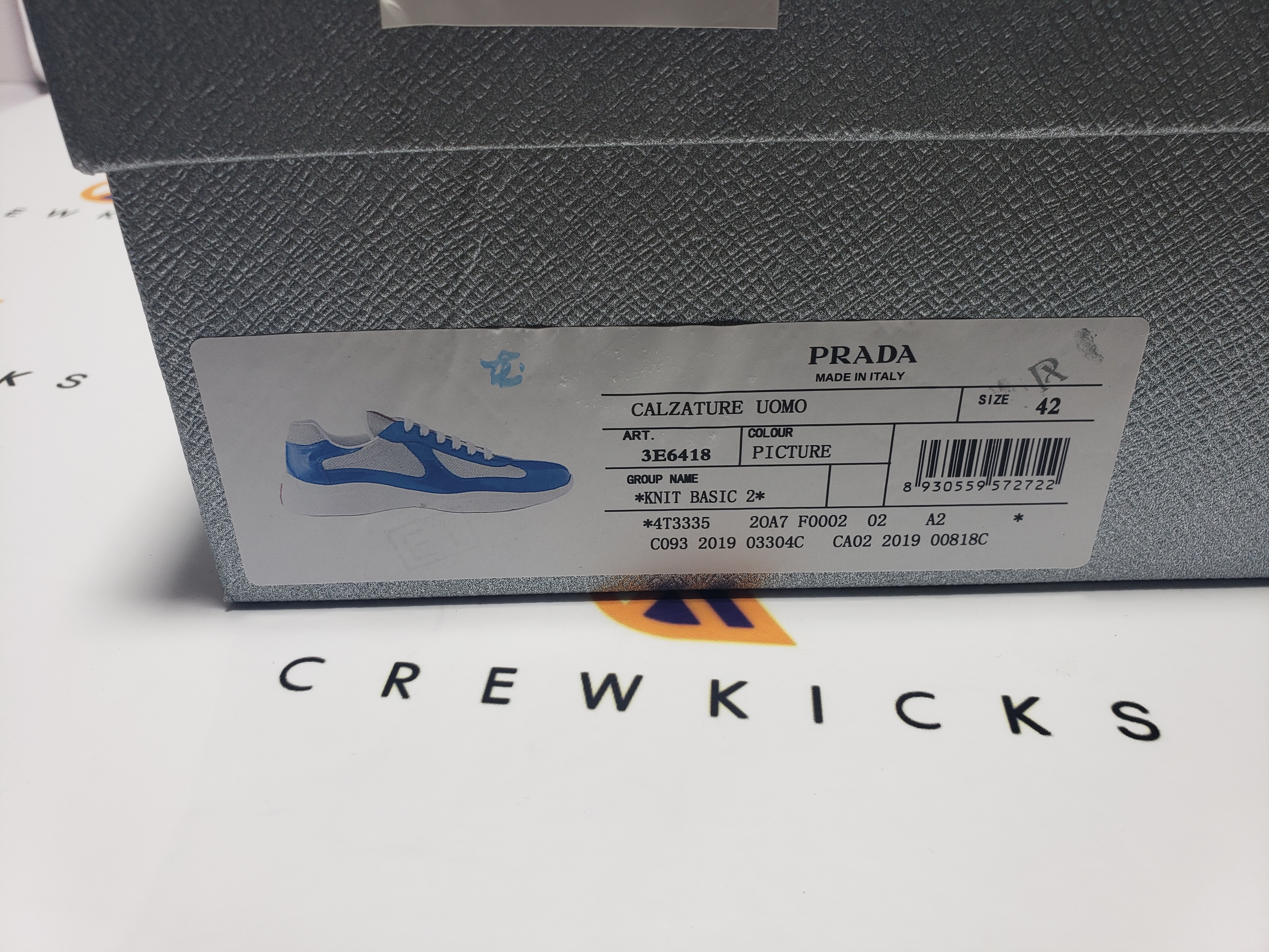 Prada America's Cup Sneaker Black Blue