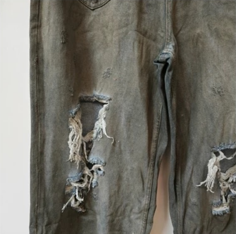 Balenciaga Grey Patched Pockets Baggy Jeans