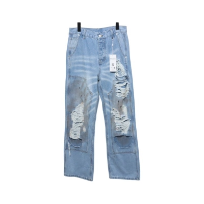 Maison Margiela Distressed Blue Jeans 01