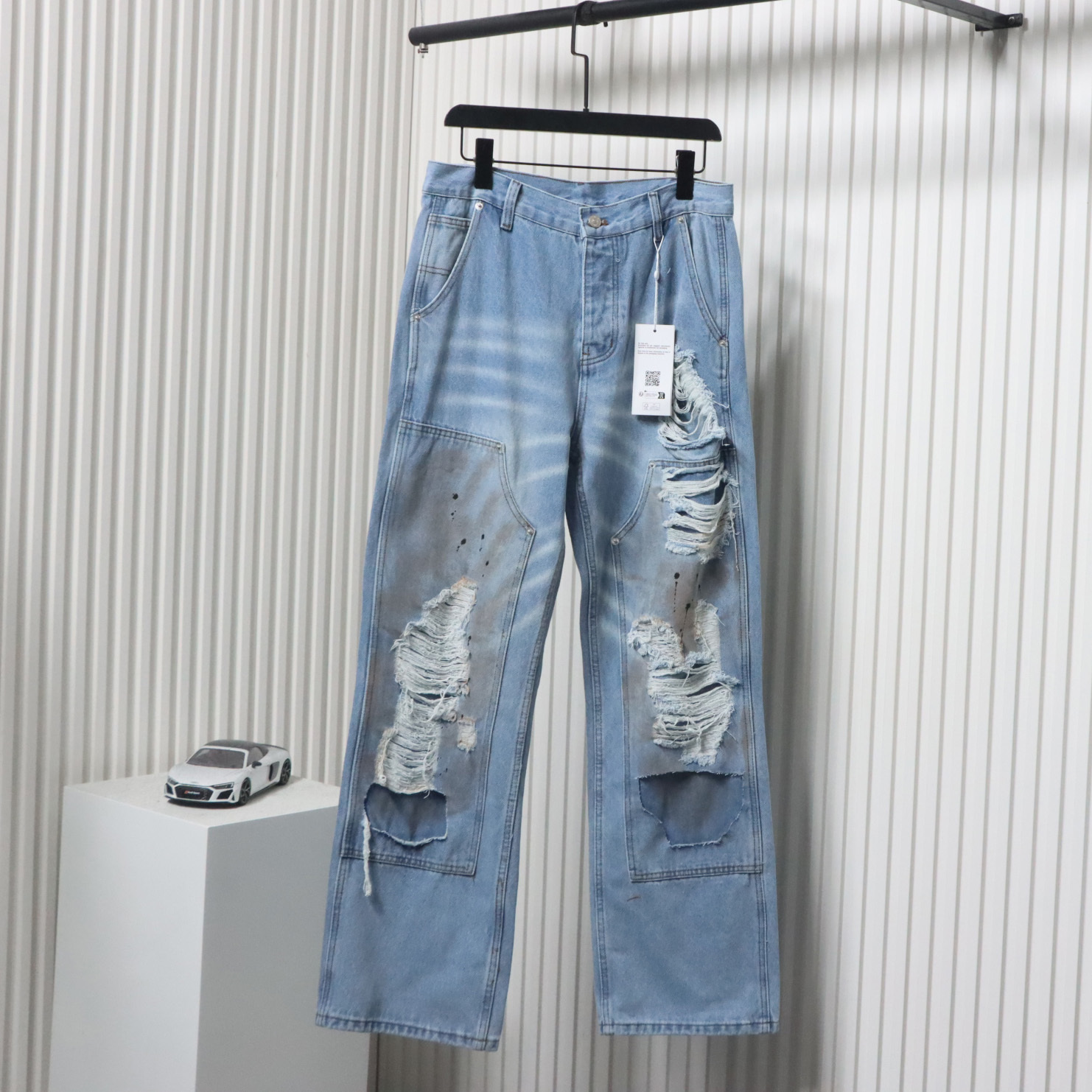 Maison Margiela Distressed Blue Jeans