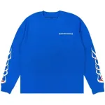 Chrome Hearts Multicolor Cross Long-Sleeve Shirt Blue