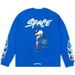 Chrome Hearts Multicolor Cross Long-Sleeve Shirt Blue