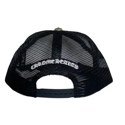 Chrome Hearts Multi Color Crosses Trucker Hat Black White 02