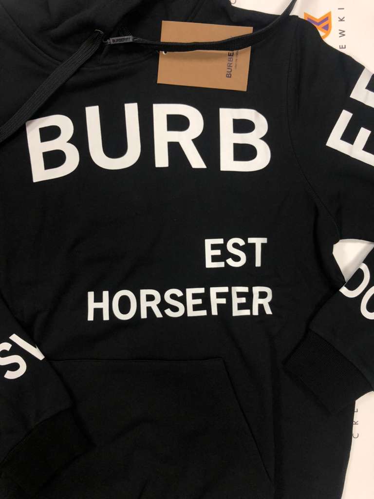 Burberry Print Hoodie Black