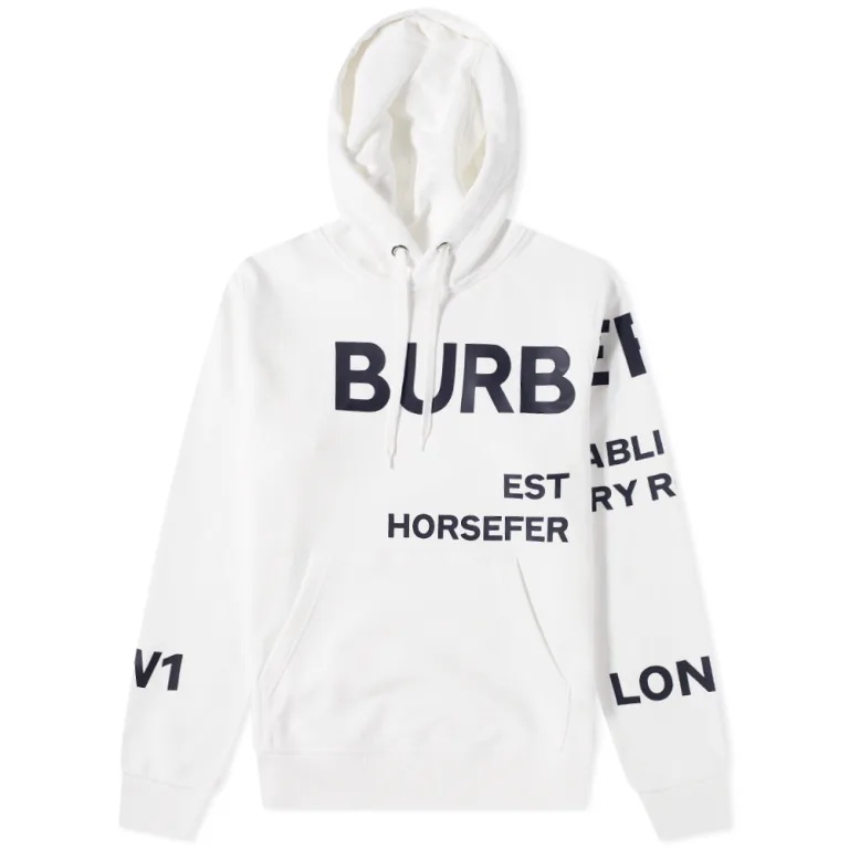 Burberry Print Hoodie White