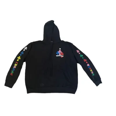 Chrome Hearts Multi Color Cross Hoodie Black 01