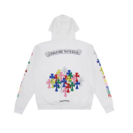 Chrome Hearts Multi Color Cross Hoodie White