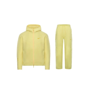 Nike Sportswear x NOCTA Tech Fleece Full Zip Hoodie & Joggers Set Citron Tint 01