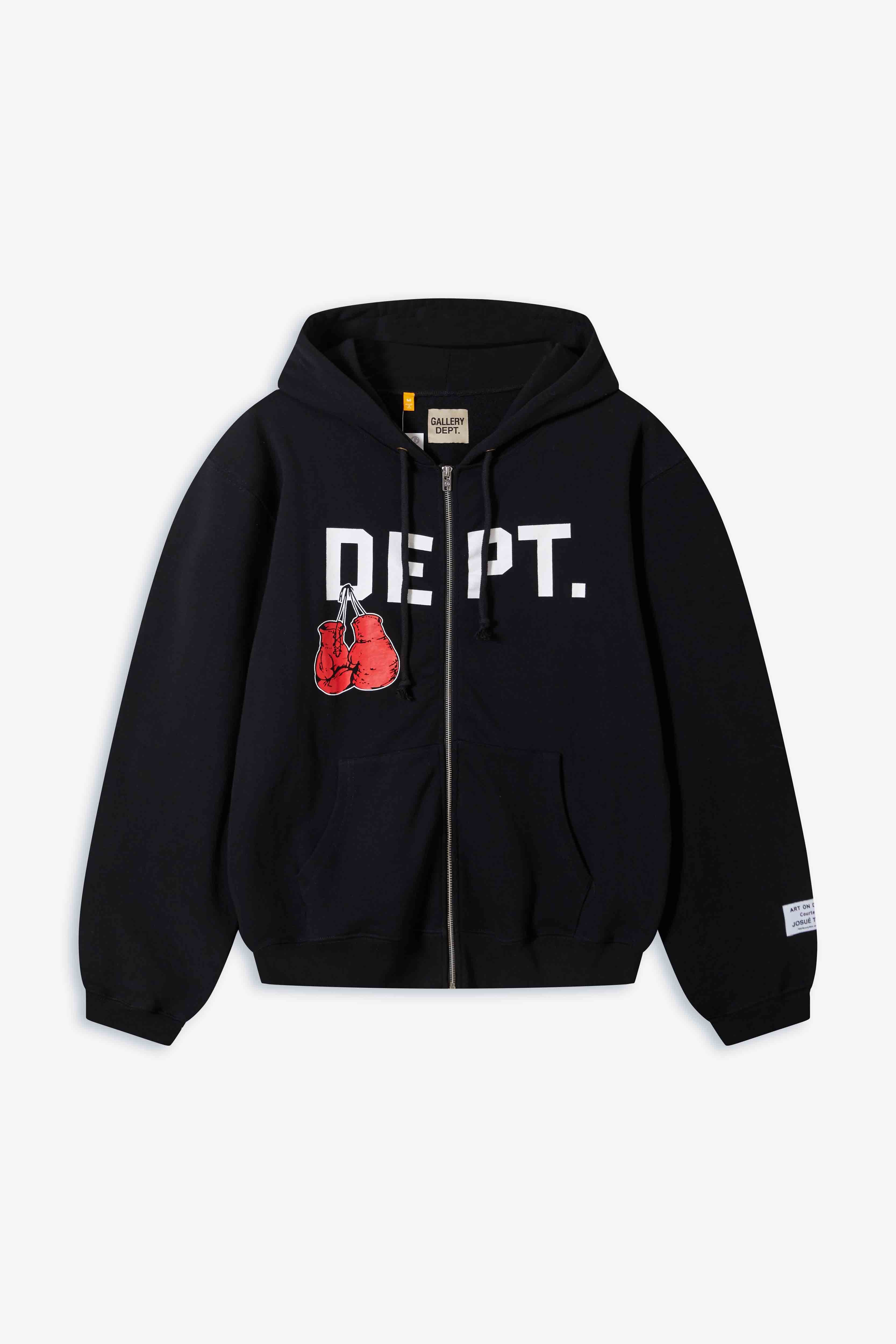 Gallery Dept. Boxing Merch Full Zip Hoodie Wahed Black