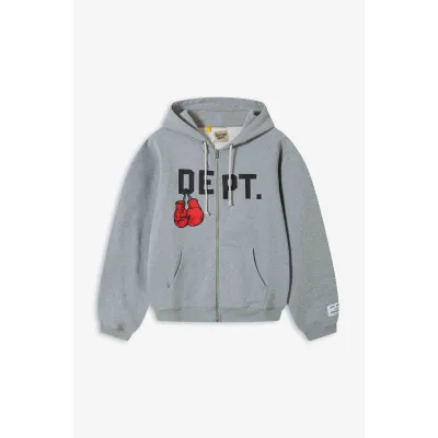 Gallery Dept. Boxing Merch Zip Hoodie Heather Grey 01
