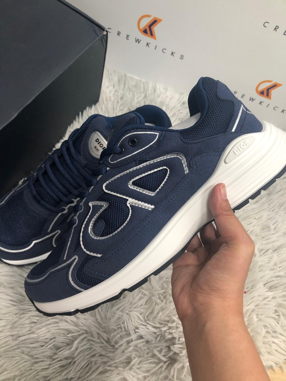 Dior B30 Navy Blue Suede 3SN279ZEI-H520