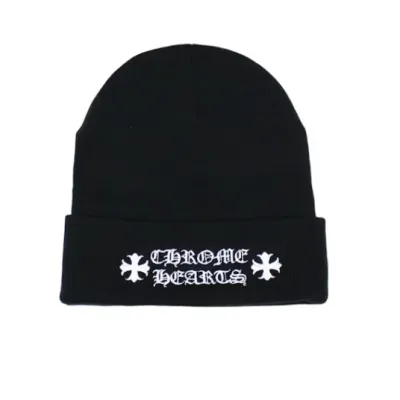 Chrome Hearts Logo Beanie Black 01