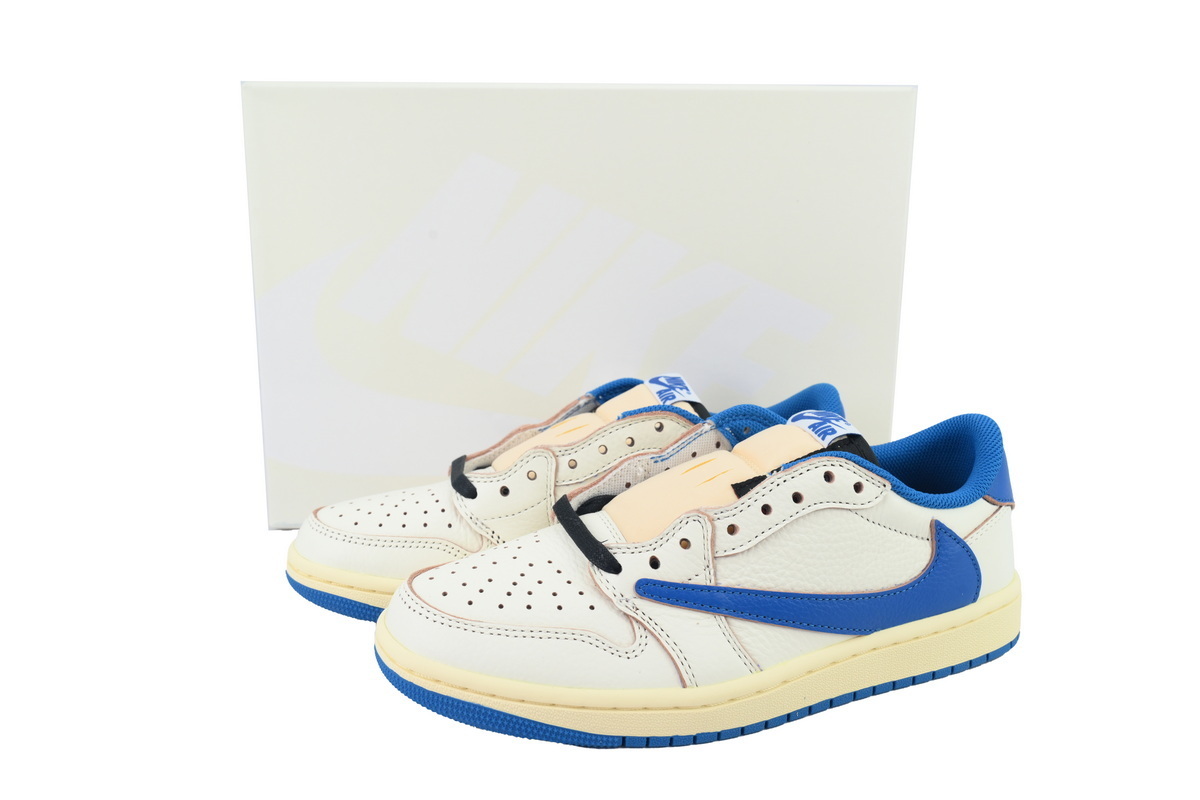 Jordan 1 Retro Low OG SP Fragment x Travis Scott Sail Military Blue DM7866-104