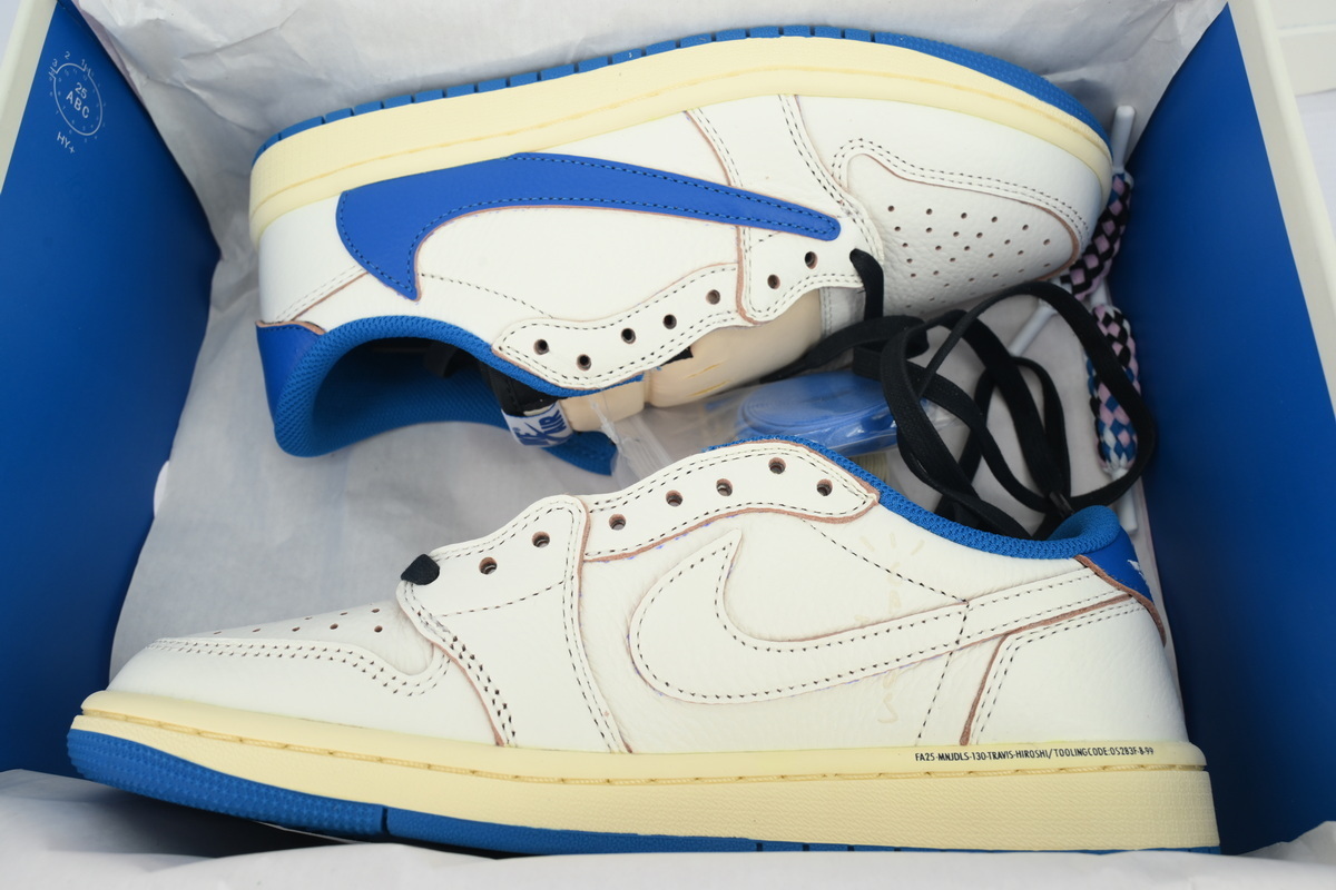 Jordan 1 Retro Low OG SP Fragment x Travis Scott Sail Military Blue DM7866-104