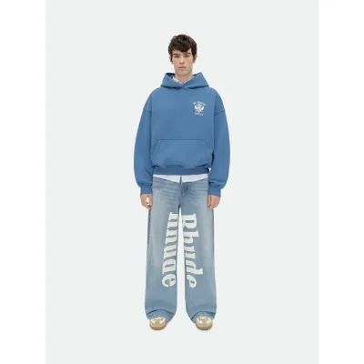Rhude Hoodie Blue 02