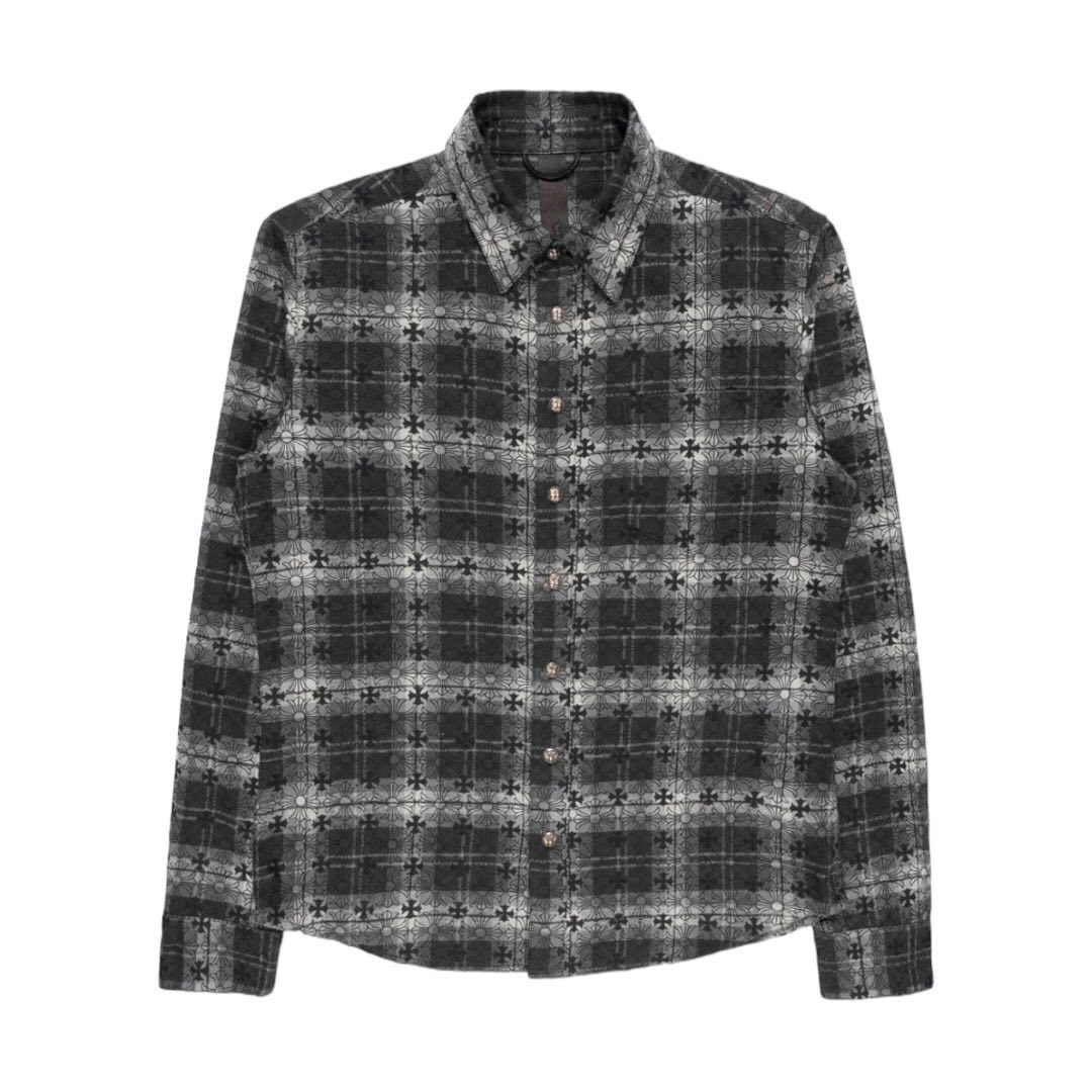 Chrome Hearts Monogram Cross Flannel Black Grey