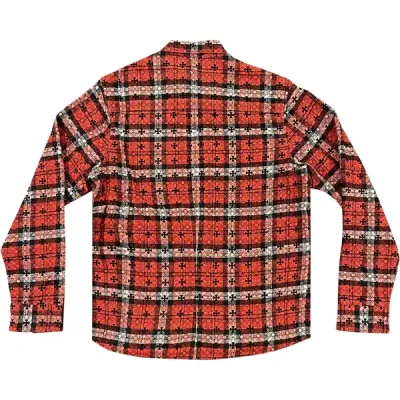 Chrome Hearts Monogram Cross Flannel Red Plaid 02