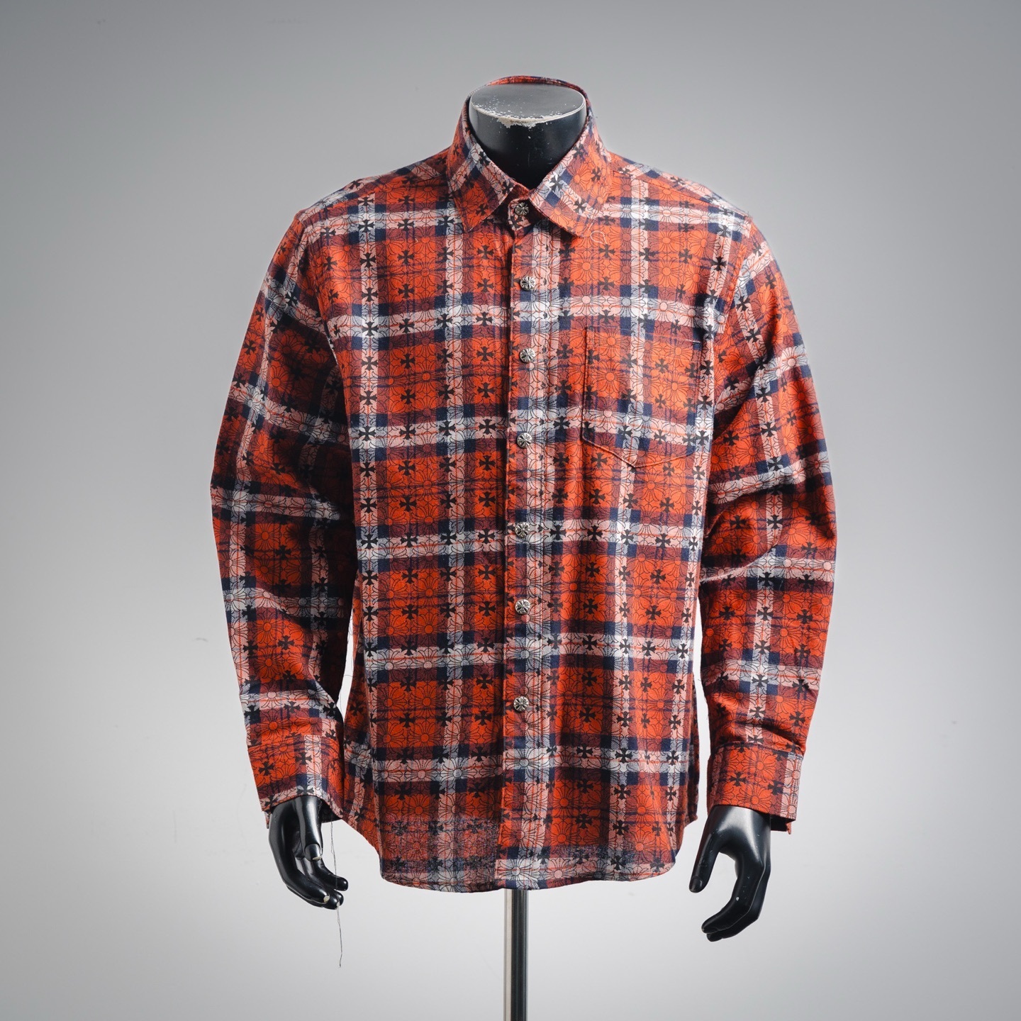 Chrome Hearts Monogram Cross Flannel Red Plaid