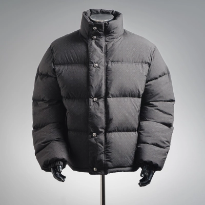 Chrome Hearts Monogram Print Puffer Jacket Black 02