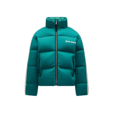Moncler x Palm Angels Rodman Short Down Jacket Bright Green White 01