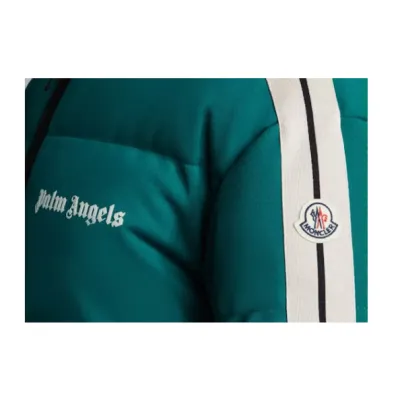 Moncler x Palm Angels Rodman Short Down Jacket Bright Green White 02