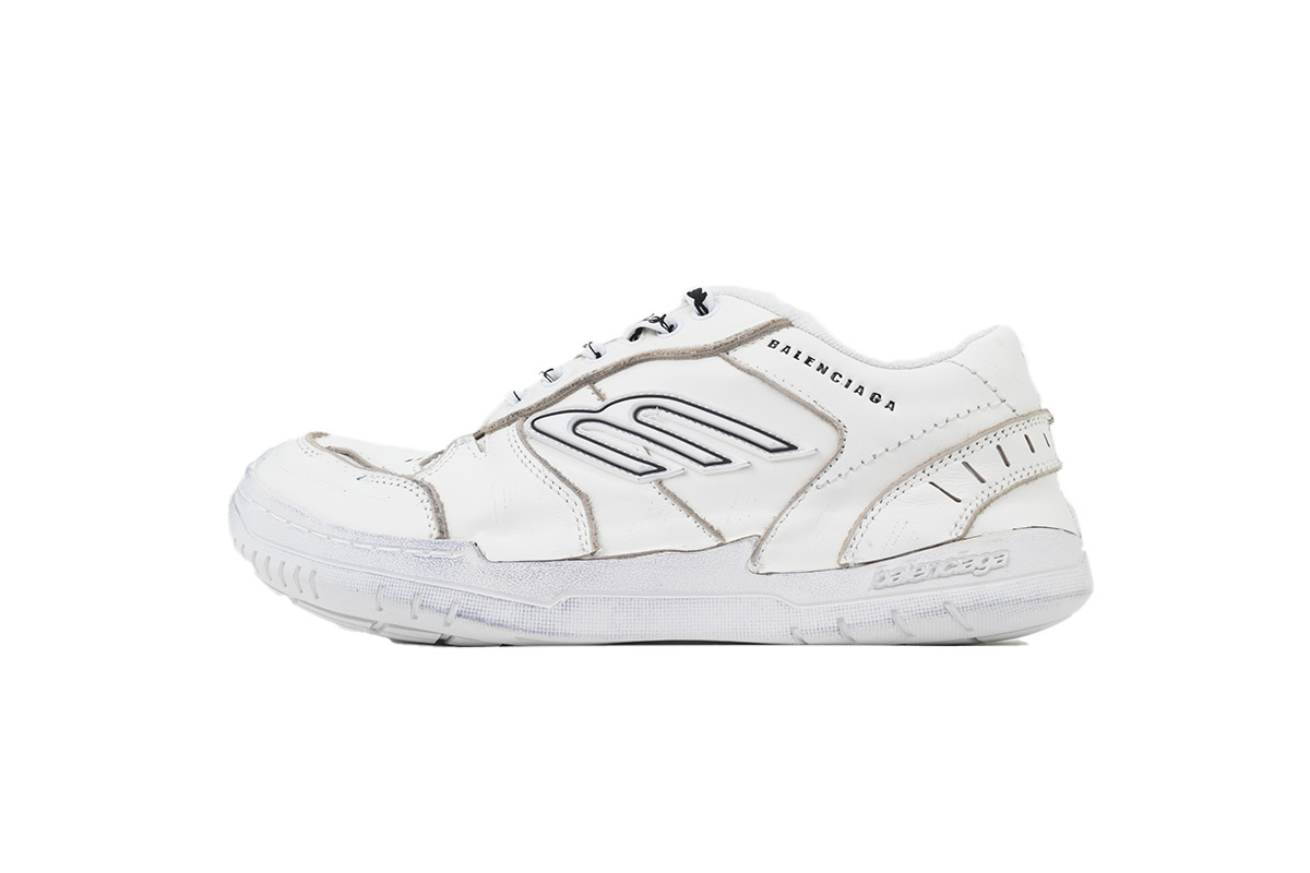Balenciaga Hamptons Worn-Out Sneaker All White