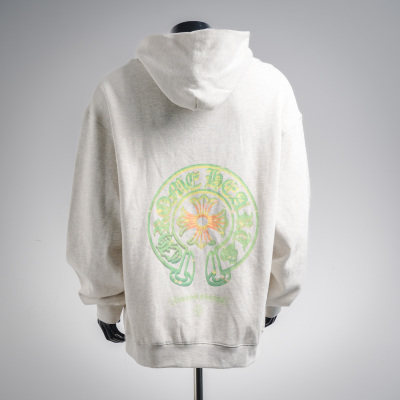 Chrome Hearts Cross Hoodie White Green 01