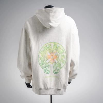 Chrome Hearts Cross Hoodie White Green 01