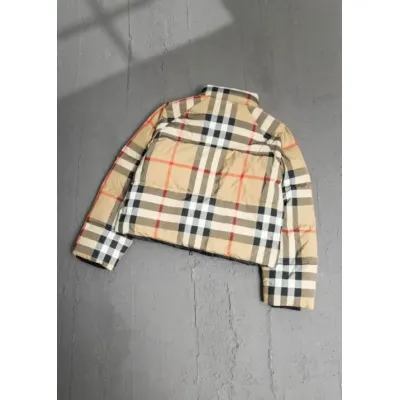 Burberry Vintage Check Cropped Puffer Jacket 02