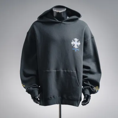 Chrome Hearts Cross Hoodie Black 02