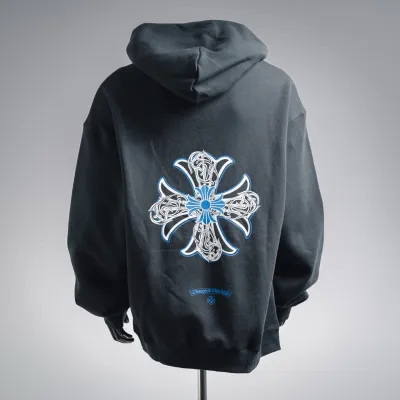 Chrome Hearts Cross Hoodie Black 01