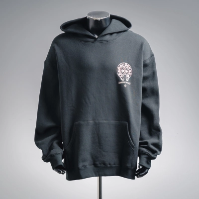 Chrome Hearts Cross Hoodie Black Pink 02