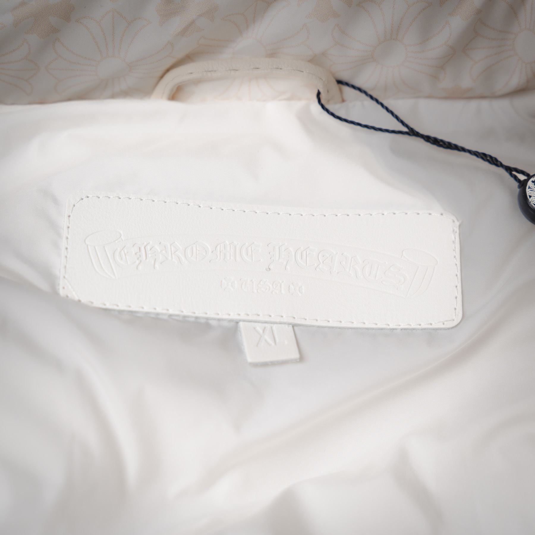 Chrome Hearts Monogram Cross Puffer Down Jacket White