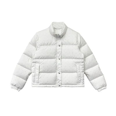 Chrome Hearts Monogram Cross Puffer Down Jacket White 01