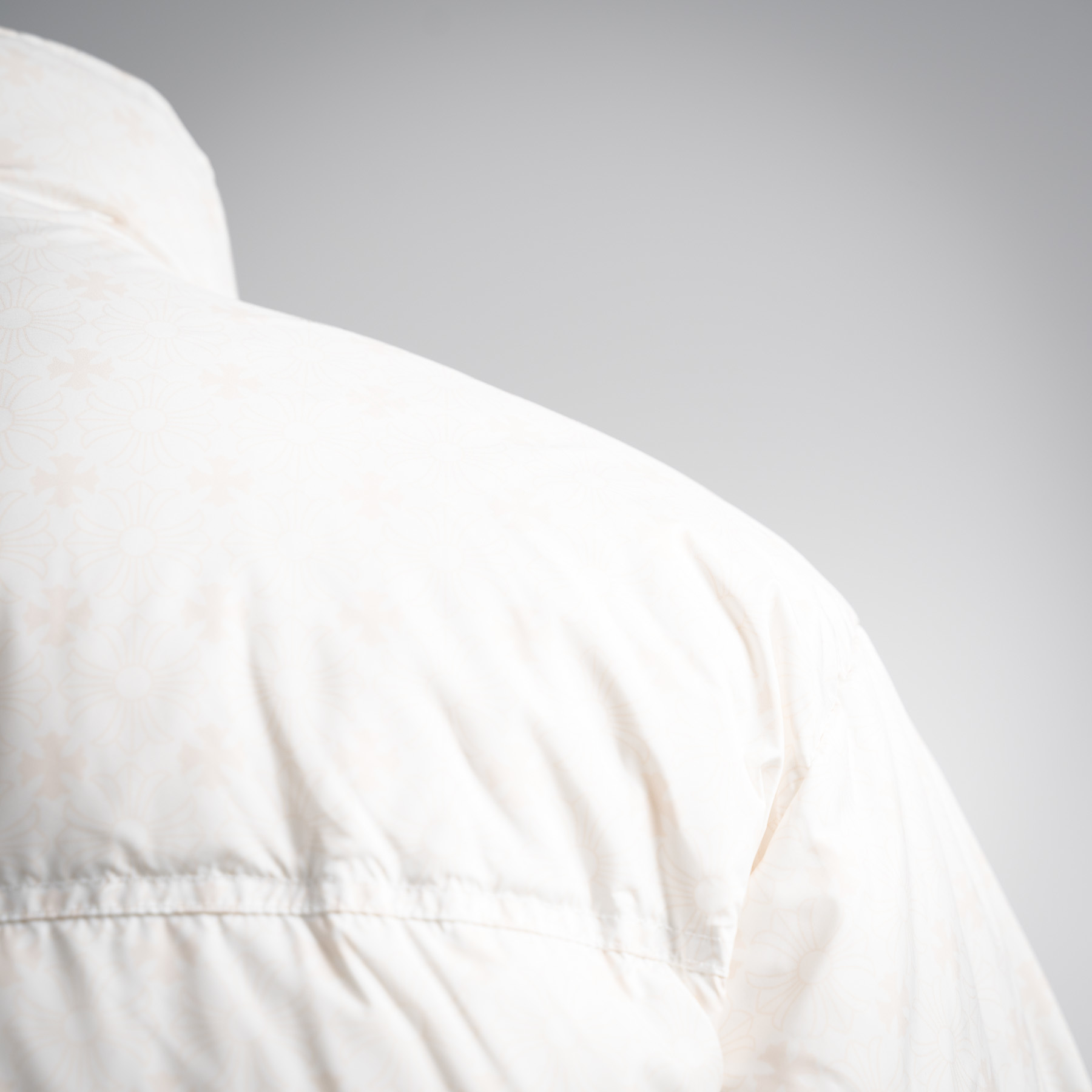 Chrome Hearts Monogram Cross Puffer Down Jacket White