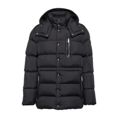  Moncler Bauges Detachable-Hood Jacket Black  01
