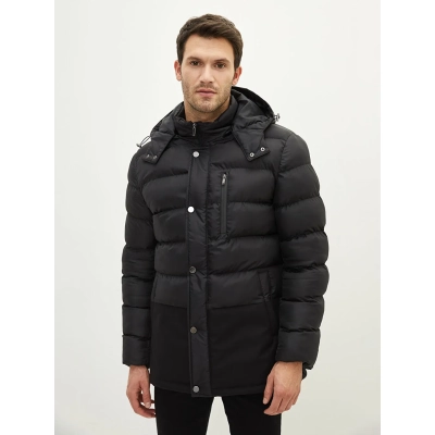  Moncler Bauges Detachable-Hood Jacket Black  02
