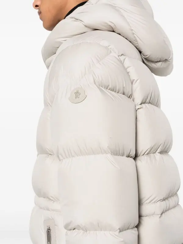 Moncler Bauges Detachable-Hood Jacket White
