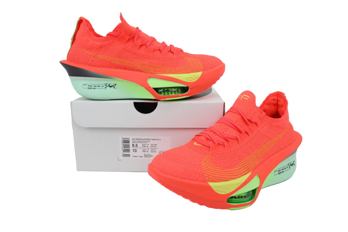 Nike Air Zoom Alphafly Next% 3 Bright Crimson Lime Blast Mint  FD8311-600