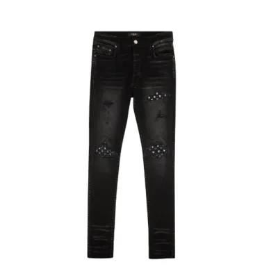 Amiri MX1 Leather Playboy Jean Black 01