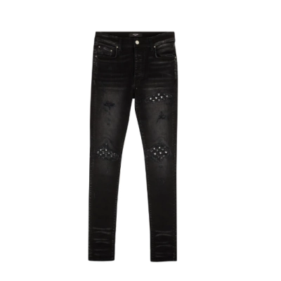 Amiri MX1 Leather Playboy Jean Black 01
