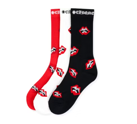 Chrome Hearts 3-Pack Chomper Socks Multicolor