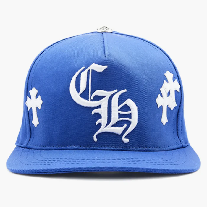 Chrome Hearts Cross Patch Baseball Hat Blue